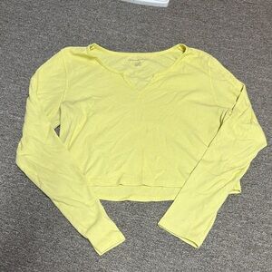 American Eagle Outfitters Yellow Long Sleeve Top